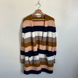 Madewell Kent Bengali Open Front Long Line Cardigan Sweater